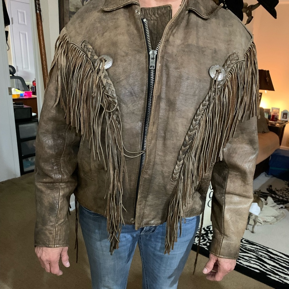 Unisex leather jacket size large - Picture 11 of 13
